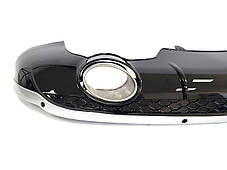 Дифузор ( заднього бампера ) Black Silver / Chrome Pipe ( в стилі RSQ5 ) на Audi Q5 8R 2012-2016 року, фото 3