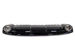 Дифузор ( заднього бампера ) Full Black / Chrome Pipe ( в стилі RSQ7 ) на Audi Q7 4M 2015-2020 року