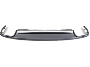 Дифузор ( заднього бампера ) Silver ( в стилі S4 00-00 ) на Audi A4 B8 2011-2015 року