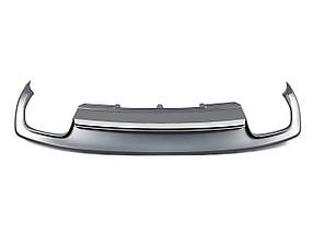 Дифузор ( заднього бампера ) Silver ( в стилі S4 00-00 ) S-Line на Audi A4 B8 2011-2015 року