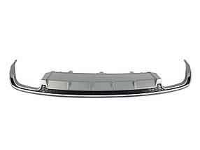 Дифузор ( заднього бампера ) Silver ( в стилі S6 00-00 ) на Audi A6 C7 2014-2018 року