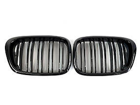 Решітка радіатора Чорний глянець ( Подвійні M-Look ) на бмв 5 Series E39 1996-2004 року