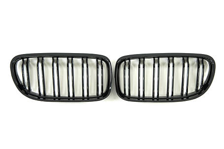 Решітка радіатора Чорний глянець ( Подвійні M-Look ) на бмв 3 Series E90 / E91 2008-2012 року, фото 1