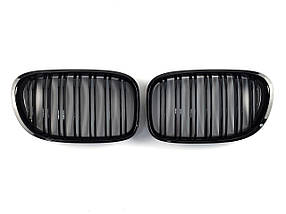 Решітка радіатора Чорний глянець ( Подвійні M-Look ) на бмв 7 Series F01 / F02 2008-2015 року