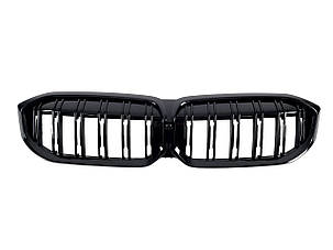 Решітка радіатора Чорний глянець ( Подвійні M-Look ) на бмв 3 Series G20 / G21 2022-2024 року, фото 1