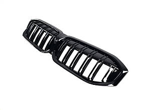 Решітка радіатора Чорний глянець ( Подвійні M-Look ) на бмв 3 Series G20 / G21 2022-2024 року, фото 2