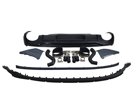 Дифузор ( заднього бампера ) ( стиль RS ) на Audi Q3 83A 2018-2023 року, фото 1