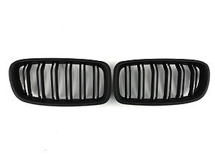 Решітка радіатора Чорний мат ( Подвійні M-Look ) на бмв 3 Series F30 / F31 2011-2018 року, фото 1