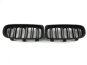 Решітка радіатора Чорний мат ( Подвійні M-Look ) на бмв 3 Series F30 / F31 2011-2018 року, фото 2