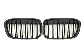 Решітка радіатора Чорний мат ( Подвійні M-Look ) на бмв X1 F48 2015-2019 року