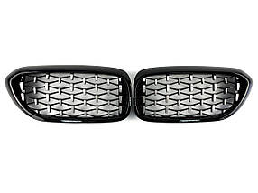 Решітка радіатора Diamond Silver на бмв 5 Series G30 / G31 2017-2020 року