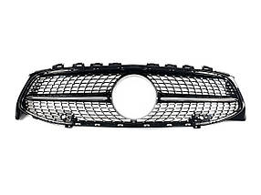 Решітка радіатора Black ( без місця під камеру ) Diamond на мерседес CLA-клас C118 2019-2022 року