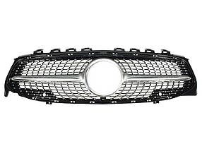Решітка радіатора Silver ( без місця під камеру ) Diamond на мерседес CLA-клас C118 2019-2022 року