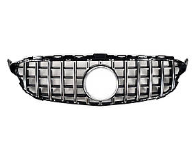 Решітка радіатора Chrome Black ( без місця під камеру ) GT на мерседес C-клас W205 2018-2021 року