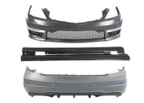 Комплект обвісів ( стиль C63 AMG ) на мерседес C-клас W204 2007-2014 року