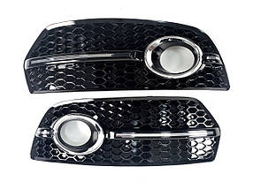 Решітки в бампер Chrome Black ( в стилі RSQ5 ) на Audi Q5 8R 2008-2012 року