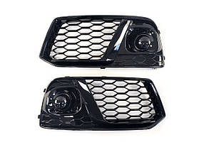 Решітки в бампер Full Black ( в стилі RSQ5 ) на Audi Q5 80A 2016-2020 року