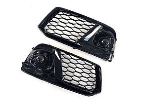 Решітки в бампер Full Black ( в стилі RSQ5 ) на Audi Q5 80A 2016-2020 року, фото 2