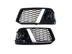 Решітки в бампер Silver Black ( в стилі RSQ5 ) на Audi Q5 80A 2016-2020 року