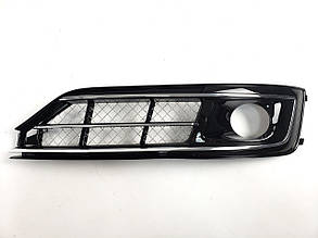 Решітки в бампер Chrome Black ( стиль W12 під дистронік ) на Audi A8 D4 2014-2017 року, фото 3