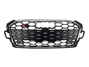 Решітка радіатора Chrome Black ( Matte ) ( в стилі S5 ) на Audi A5 B9 2020-2023 року