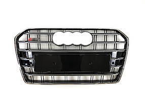 Решітка радіатора Chrome Black ( в стилі S6 ) на Audi A6 C7 2014-2018 року