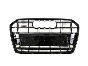 Решітка радіатора Full Black ( в стилі S6 ) на Audi A6 C7 2014-2018 року