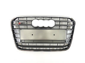 Решітка радіатора Silver Chrome ( в стилі S6 ) на Audi A6 C7 2011-2014 року
