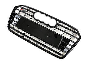 Решітка радіатора Full Black ( в стилі S7 ) на Audi A7 4G 2014-2017 року, фото 3