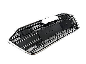 Решітка радіатора Chrome Black ( в стилі S7 під камеру та радари ) на Audi A7 4K 2017-2023 року, фото 2