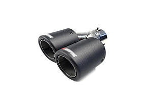 Насадки на вихлоп Carbon ( матовий ) 63mm To 89mm ( подвійна У ) на Akrapovič Akrapovič