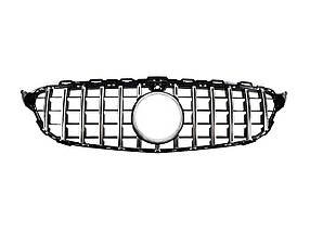 Решітка радіатора Chrome Black ( з місцем під камеру ) GT на мерседес C-клас W205 2014-2018 року