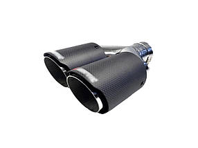 Насадки на вихлоп Carbon ( матовий ) 54mm To 76mm ( подвійна Y ) на Akrapovič Akrapovič