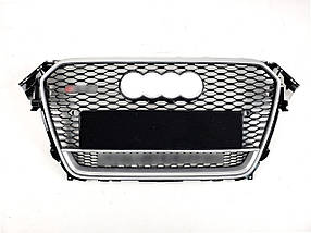 Решітка радіатора Silver Black ( стиль RS4 quattro ) на Audi A4 B8 2011-2015 року