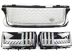 Решітка радіатора + жабра на Land Rover Range Rover Vogue L322 2010-2013 року