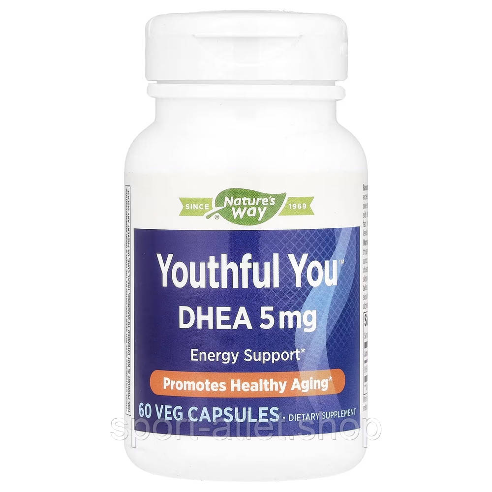 Стимулятор тестостерону Nature's Way Youthful You DHEA 5 mg, 60 вегакапсул