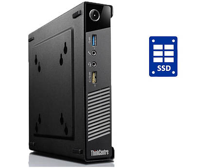Неттоп Lenovo ThinkCentre M73 Tiny USFF/ Core i3-4130/ 8 GB RAM/ 240 GB SSD/ HD 4400, фото 1
