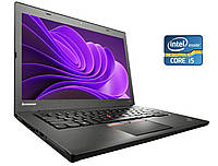 Ультрабук Б-клас Lenovo Thinkpad T450/ 14" (1366x768)/ Core i5-5200U/ 8 GB RAM/ 240 GB SSD/ HD 5500