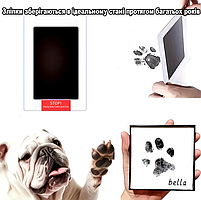 Набори для створення зліпків, відбиток ручки та ніжки, зліпки лап котів та собак, чорний колір, 95*57мм 29304, фото 7