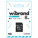 Карта пам'яті microSDHC Wibrand 8Gb class 4 (adapter SD), фото 3