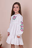 Сукня для дівчинки з вишивкою в українському стилі молоко колір ріст від 98 до128., фото 3