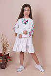 Сукня для дівчинки з вишивкою в українському стилі молоко колір ріст від 98 до128., фото 4