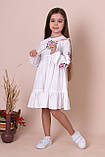 Сукня для дівчинки з вишивкою в українському стилі молоко колір ріст від 98 до128., фото 2