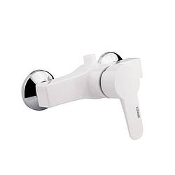 Смеситель для душа Brinex 40W 010, артикул SD00033034, ABS пластик, білий матовий, мінімалістичний дизайн.