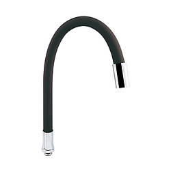 Излив Lidz Niagara 261, 24 см, чорний, з силуміну, артикул SD00035219, для кухонного змішувача