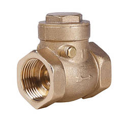 Обратний клапан SD Plus 1" SD242W25, латунний, артикул SD00006769 для систем опалення та водопостачання