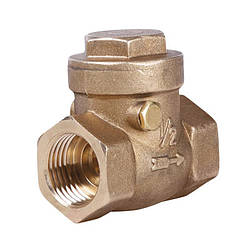 Обратний клапан SD Plus 1/2" SD242W15, латунний, артикул SD00006770 для систем опалення та водопостачання