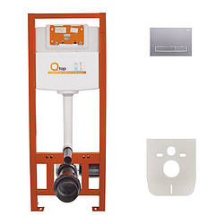 Набір інсталяції 4 в 1 Qtap Nest ST з лінійною панеллю змиву QT0133M425M08382SAT, артикул SD00040866