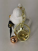 Брелок ведмедик з бантом Love is Eternal стильний подарунок для дівчини. Брелок ведмідь з дзвіночком, фото 4