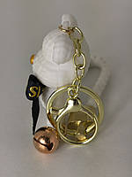 Брелок ведмедик з бантом Love is Eternal стильний подарунок для дівчини. Брелок ведмідь з дзвіночком, фото 7